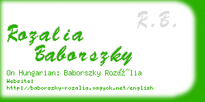 rozalia baborszky business card